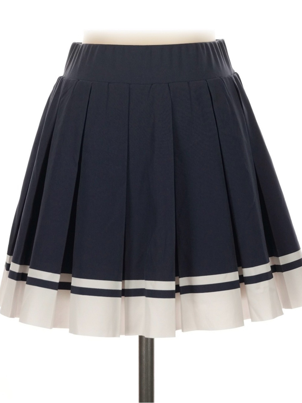 Varley Navy and White Panel Pleated Tennis Skirt